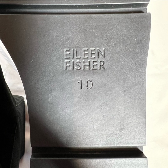 Eileen Fisher Adele Wedge Nubuck Leather Booties Ankle Boots Slip On Size 10 EUC - Picture 12 of 13